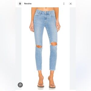 PAIGE hoxton crop Jean in fiesta deconstructed